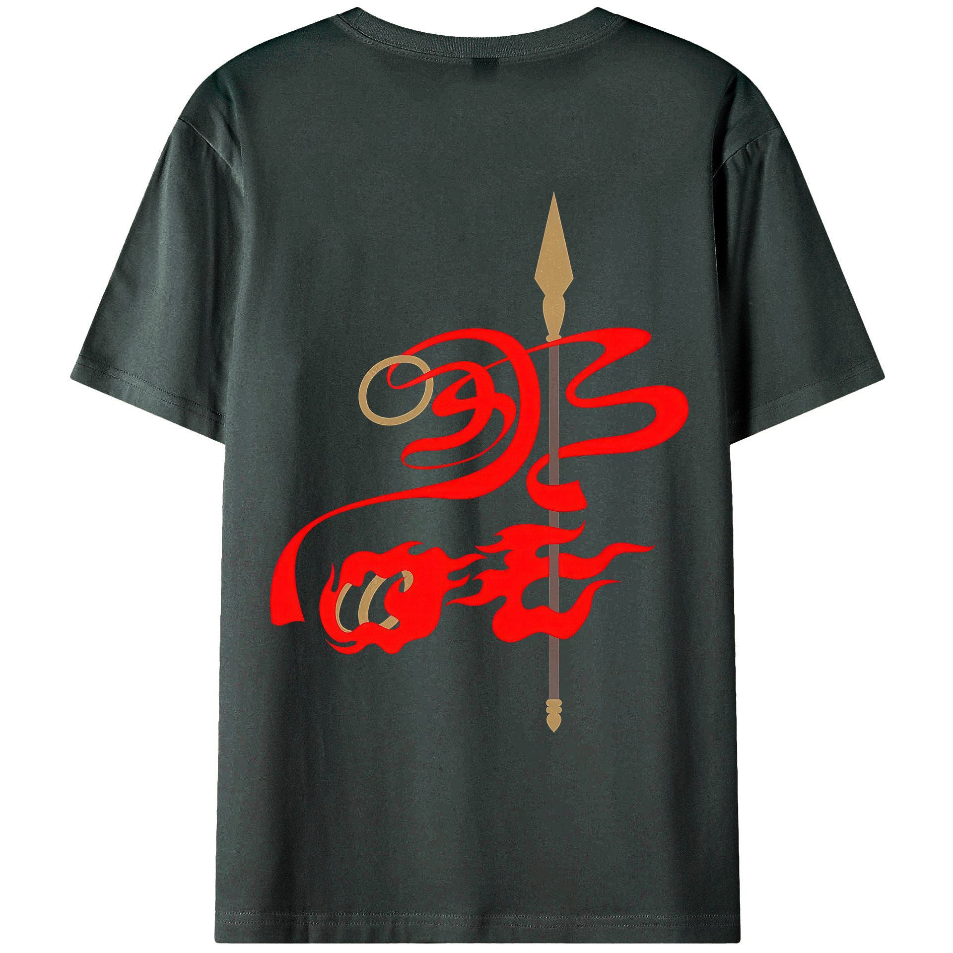 （画像用） Ne Zha 2 ナタ 魔童の大暴れ 綿100％ メンズ半袖Tシャツ（バックプリント） 通気性